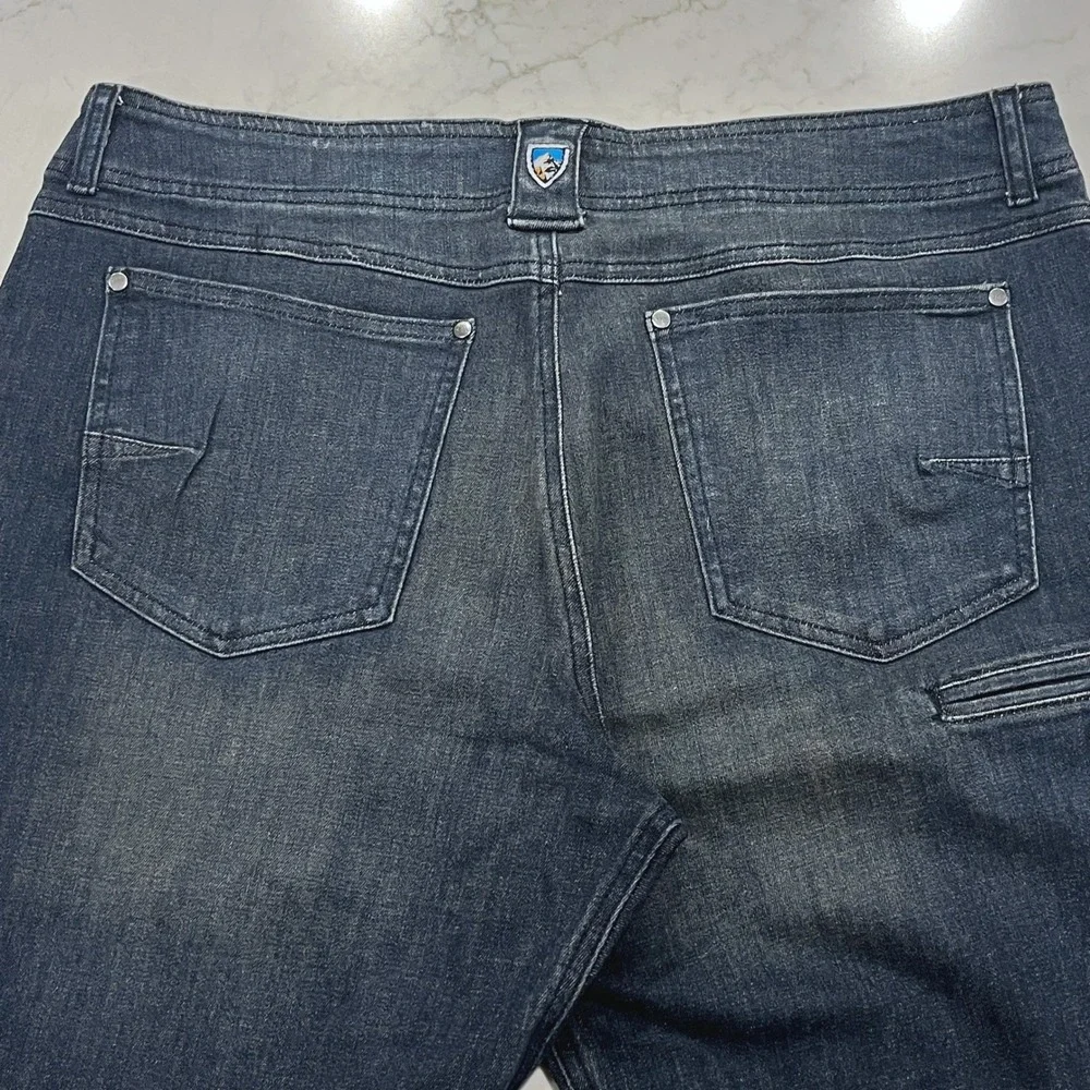 KUHL Tapered Fit Jeans Mens 36x32 Blue Organic Blend Denim Pants Outdoor Hiking‎